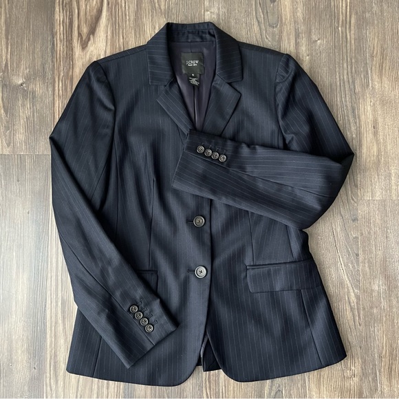 J.Crew Super 120s Wool Pinstripe 2-Button Blazer - Picture 4 of 16